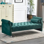 71-inch Rolled Arm Oversized Velvet Tufted Upholstered Bench