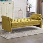 71-inch Rolled Arm Oversized Velvet Tufted Upholstered Bench