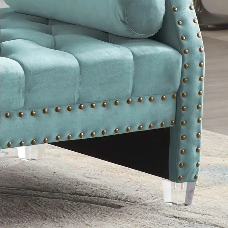 71-inch Rolled Arm Oversized Velvet Tufted Upholstered Bench
