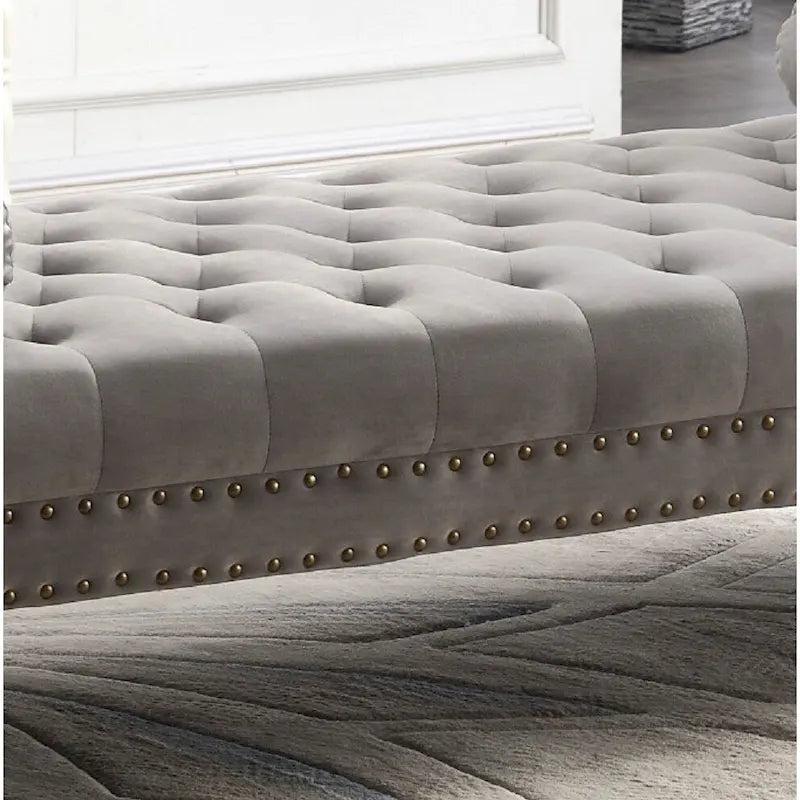 71-inch Rolled Arm Oversized Velvet Tufted Upholstered Bench