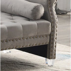 71-inch Rolled Arm Oversized Velvet Tufted Upholstered Bench