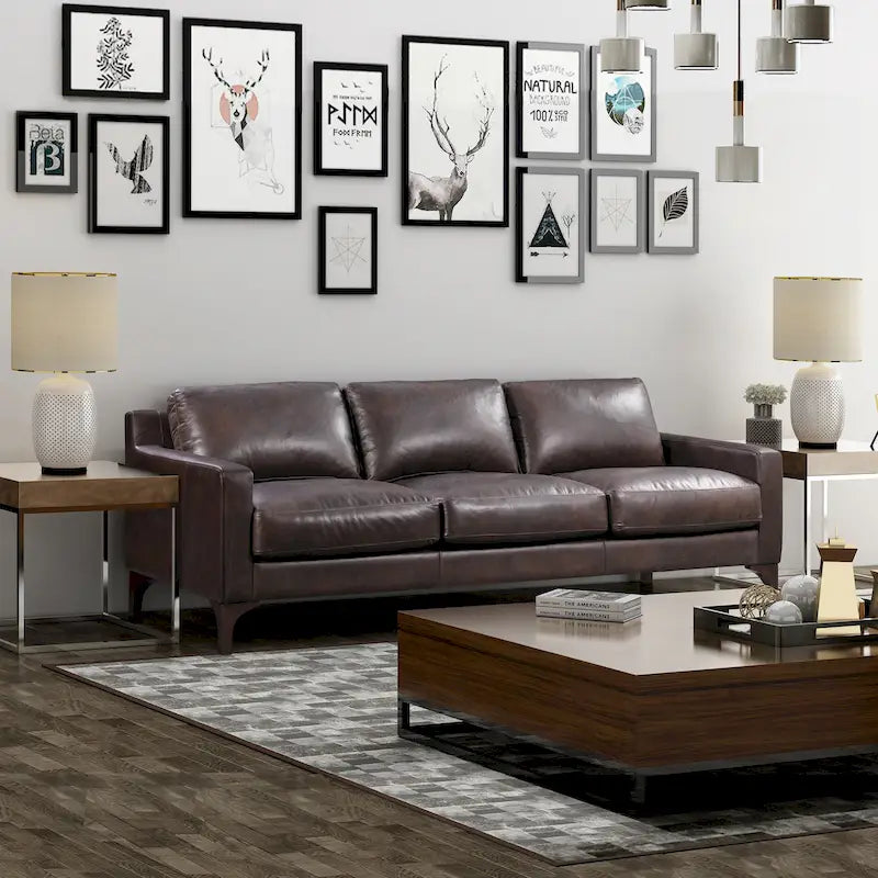 Full Grain Italian Leather Sofa