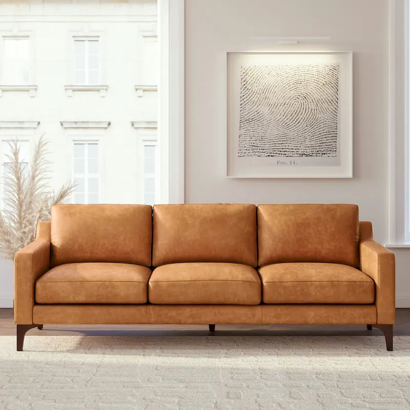 Full Grain Italian Leather Sofa