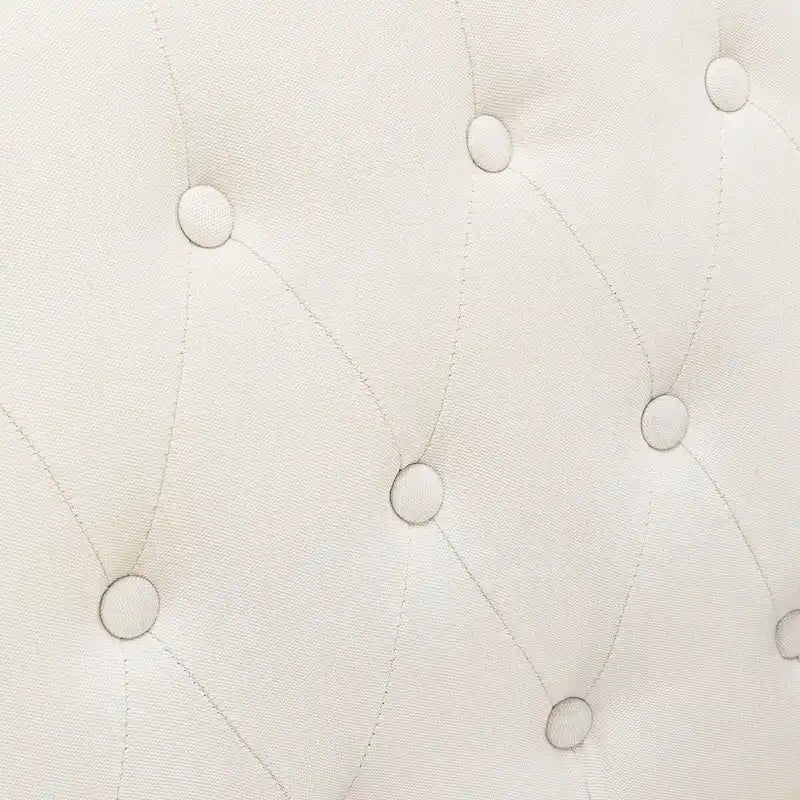 Modern Upholstered Accent Chair Linen Fabric Button Tufted Armchair with Solid Wood Frame - 28.5 W X 27.25 D X 33.75 H