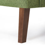 Fauteuil d'appoint rembourré moderne en tissu de lin capitonné avec cadre en bois massif - 28,5 L X 27,25 P X 33,75 H