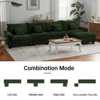 5 Seat Modular Sofa Sleeper Couch Set Convertible L Shaped Sofa Couch for Living Room