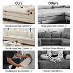 5 Seat Modular Sofa Sleeper Couch Set Convertible L Shaped Sofa Couch for Living Room