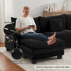 5 Seat Modular Sofa Sleeper Couch Set Convertible L Shaped Sofa Couch for Living Room