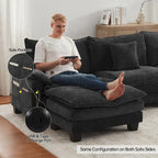 5 Seat Modular Sofa Sleeper Couch Set Convertible L Shaped Sofa Couch for Living Room