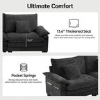 5 Seat Modular Sofa Sleeper Couch Set Convertible L Shaped Sofa Couch for Living Room