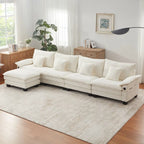 5 Seat Modular Sofa Sleeper Couch Set Convertible L Shaped Sofa Couch for Living Room