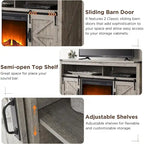 Farmhouse Fireplace TV Stand, Entertainment Center, Media Console