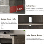 Farmhouse Fireplace TV Stand, Entertainment Center, Media Console