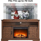 Farmhouse Fireplace TV Stand, Entertainment Center, Media Console