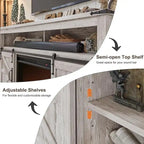 Farmhouse Fireplace TV Stand, Entertainment Center, Media Console