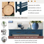 42 Console Sofa Table with Drawers and Tiers Shelves