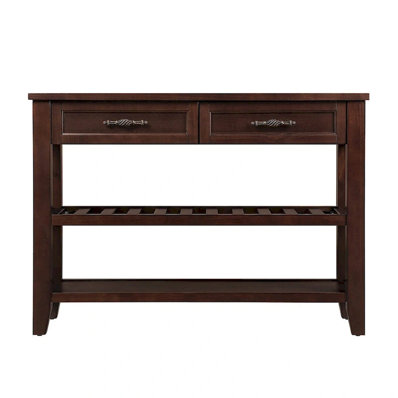 42 Console Sofa Table with Drawers and Tiers Shelves