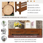 42 Console Sofa Table with Drawers and Tiers Shelves