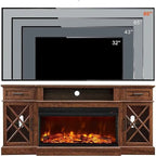 Farmhouse 3-Sided Electric Fireplace TV Stand, Entertainment Center