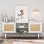 Mid-Century Modern TV Stand For TVs Up To 75 Entertainment Center Media Console