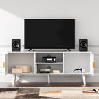Mid-Century Modern TV Stand For TVs Up To 75 Entertainment Center Media Console