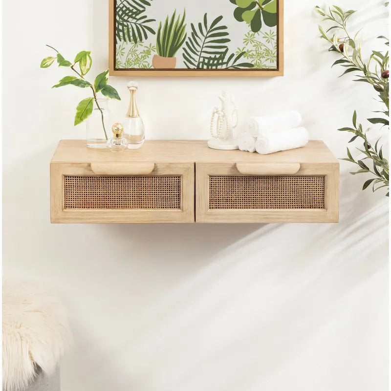 Floating Console Rattan - 28x13x6