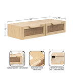 Floating Console Rattan - 28x13x6