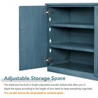 Solid Wood Sideboard with 4 Doors Large Storage Buffet Cabinet