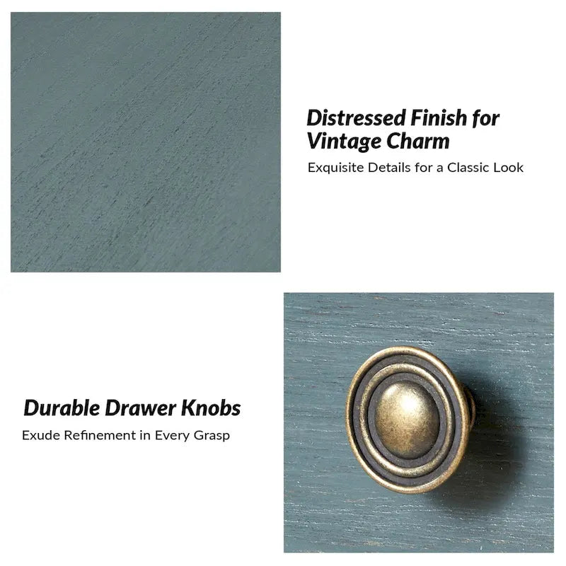 Traditional 26" Tall Solid Wood End Table with USB Charging