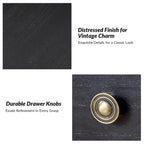 Traditional 26" Tall Solid Wood End Table with USB Charging