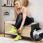 Storage Bench Rattan Storage Chest,for Entryway, Living RoomBedroom