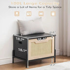Storage Bench Rattan Storage Chest,for Entryway, Living RoomBedroom