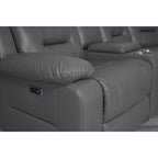 109 Power Reclining Sectional Couch, Modular Livingroom Recliner Sofa with 2 Storage Console & 4 Cup Holders