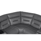 109 Power Reclining Sectional Couch, Modular Livingroom Recliner Sofa with 2 Storage Console & 4 Cup Holders