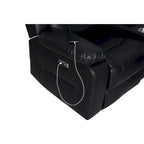 109 Power Reclining Sectional Couch, Modular Livingroom Recliner Sofa with 2 Storage Console & 4 Cup Holders